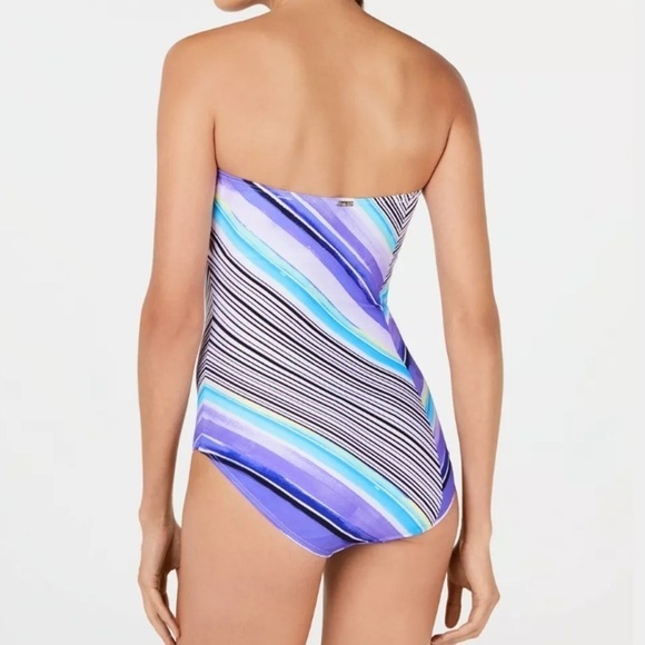 CALVIN Klein Strapless One Piece Swimsuit - Picture 2 of 3